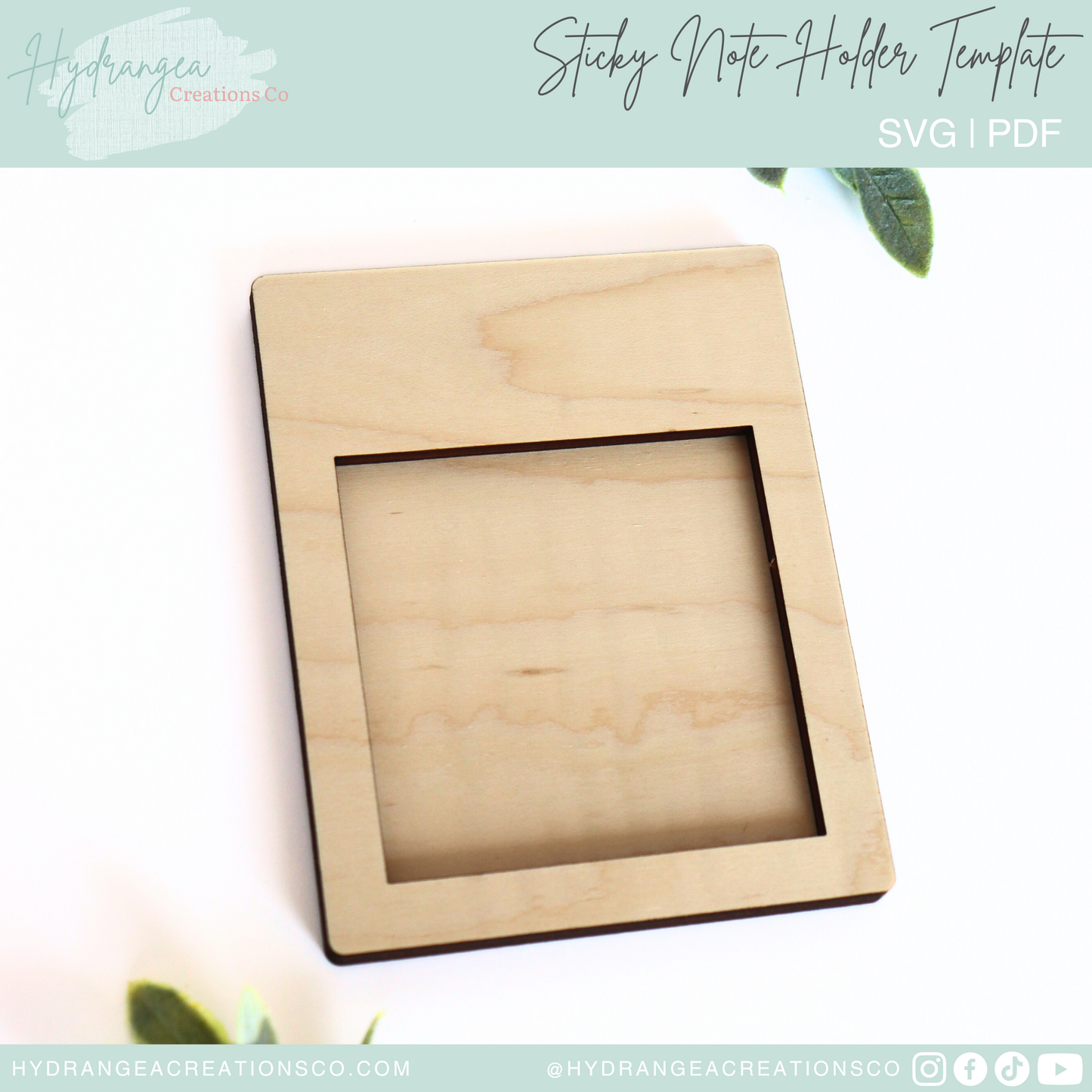 Sticky Note Holder Template | Laser Cut SVG File