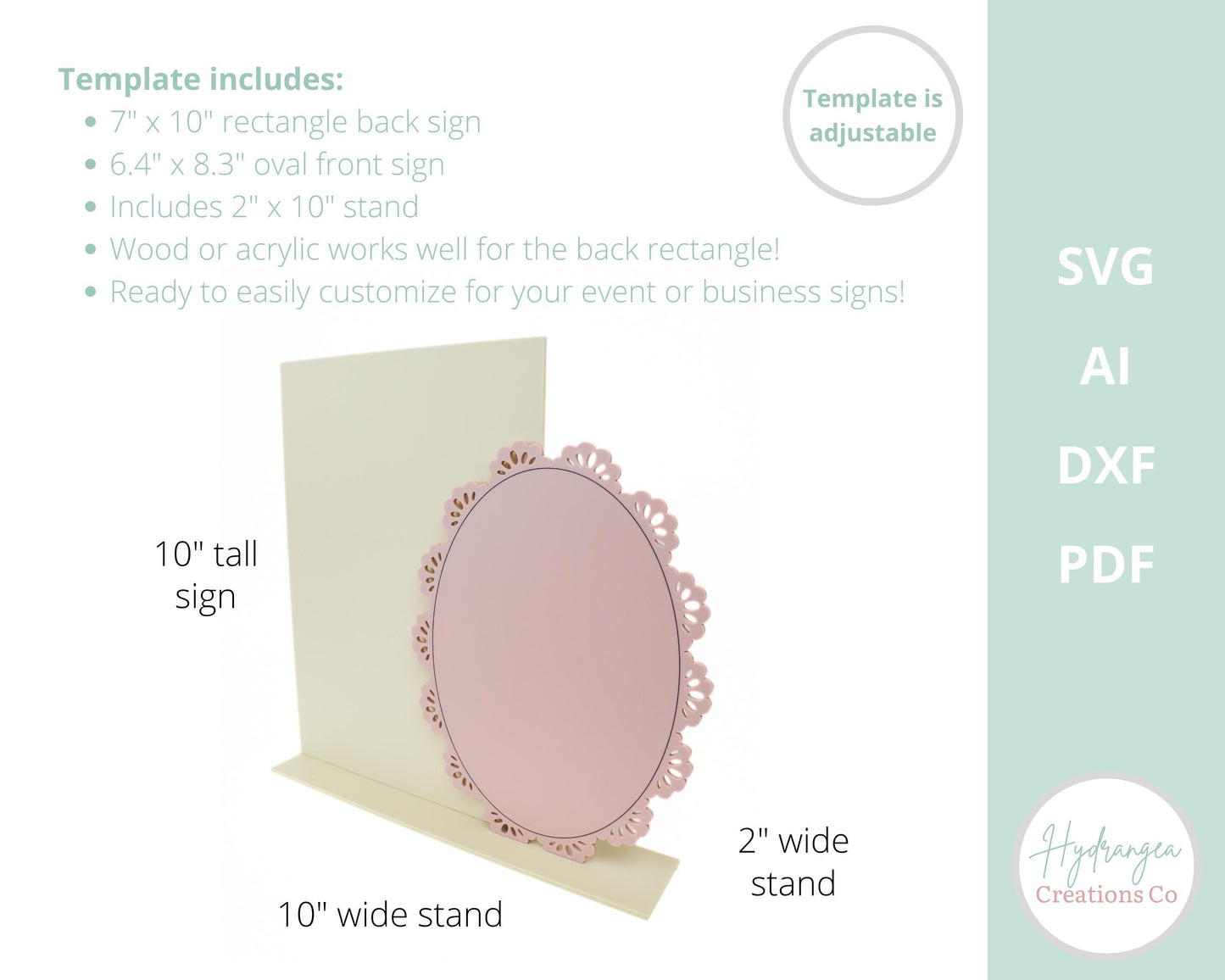 Lace Rectangle Sign Template SVG Signage | Signature Drink Sign | Social Media Sign | Bridal Wedding Shower Game QR Code | Laser Cut File