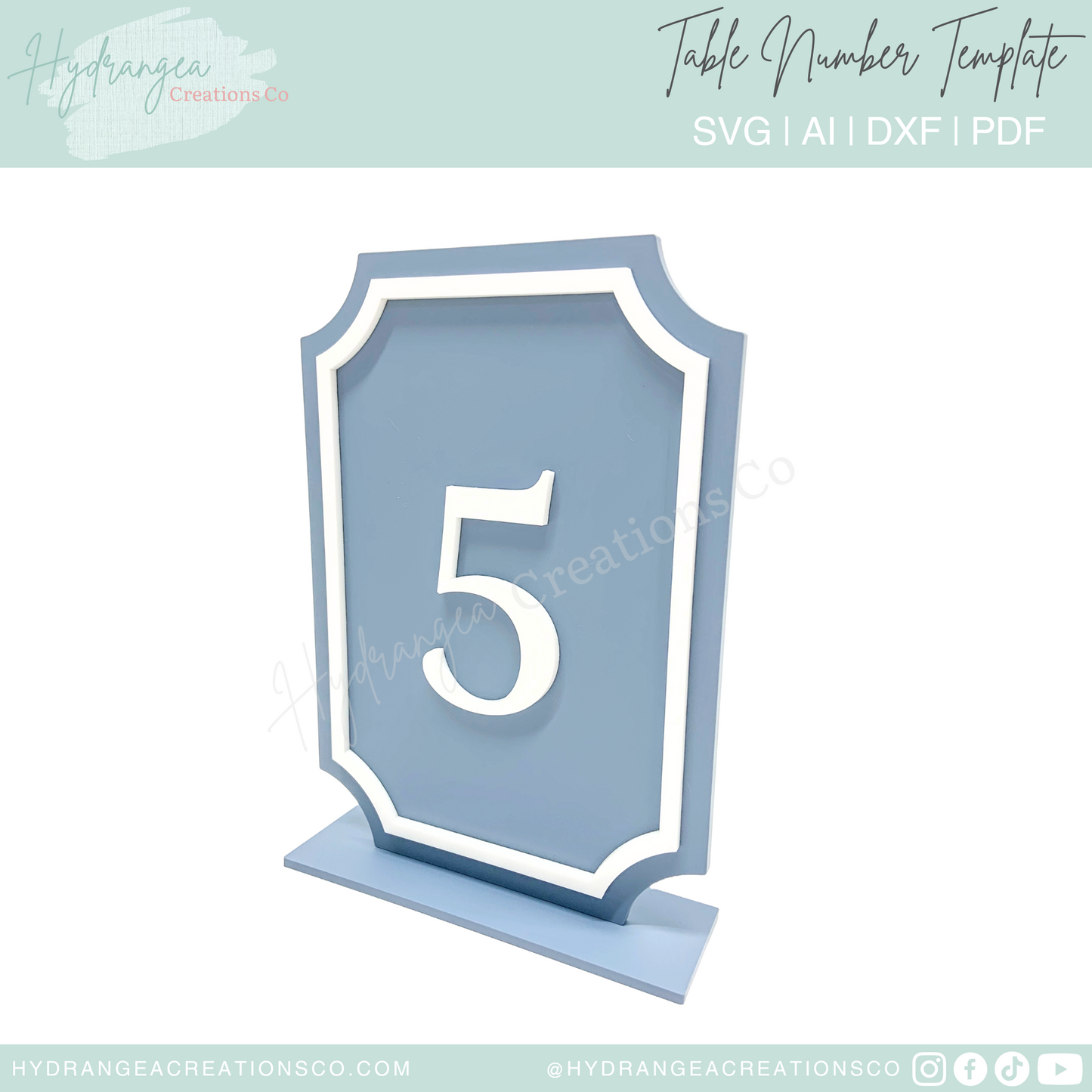 Table Number Template | Laser Cut SVG File