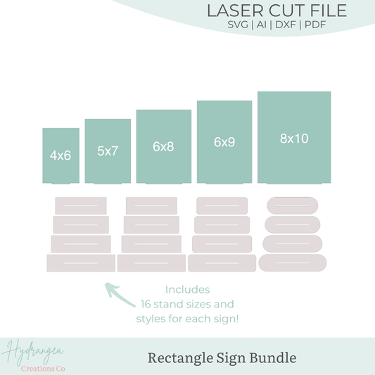 Rectangle Sign Bundle | Laser Cut SVG File