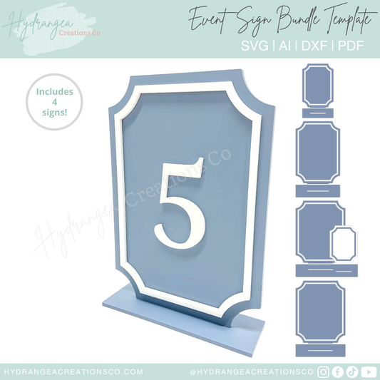 Event Sign Bundle | Laser Cut SVG File