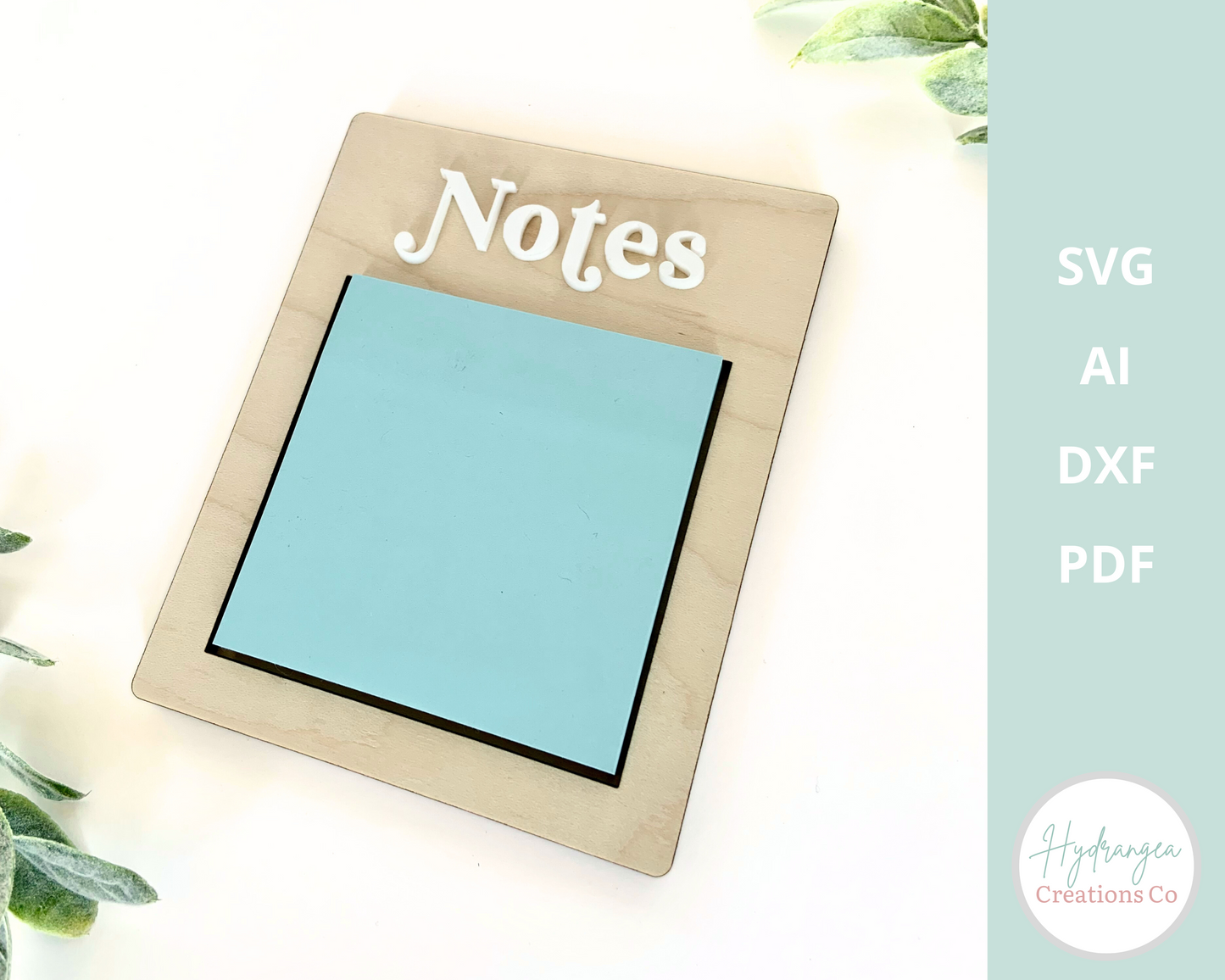 Sticky Note Holder Template | Laser Cut SVG File