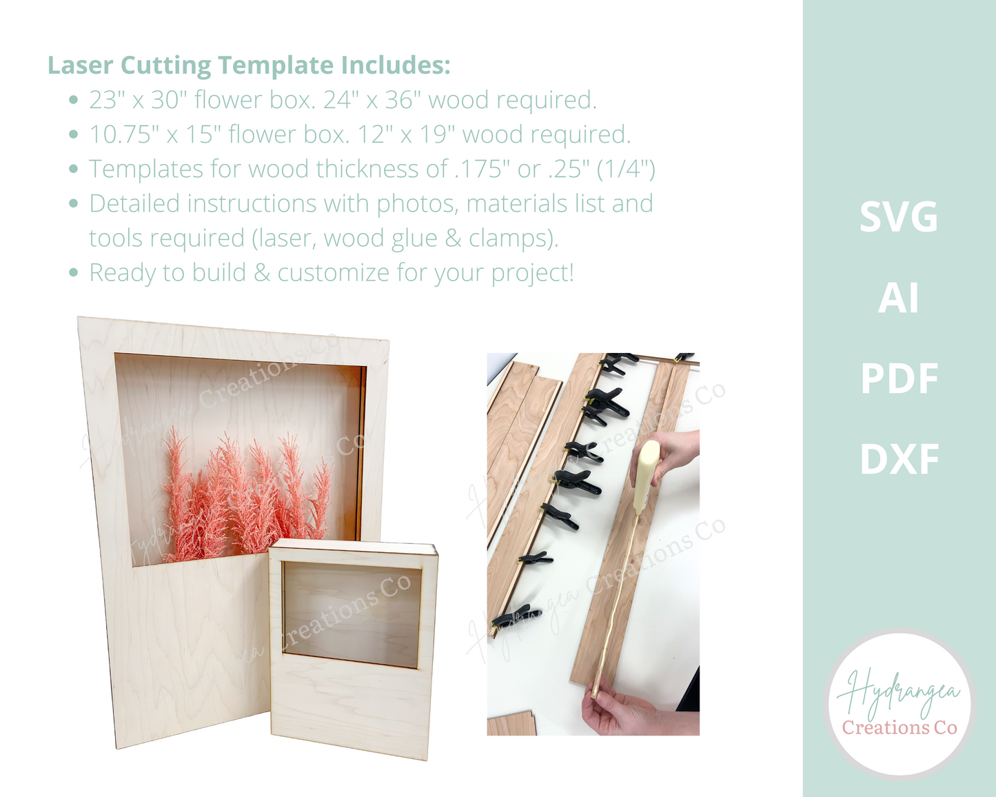 Flower Box Welcome Sign Bundle | Laser Cut SVG File