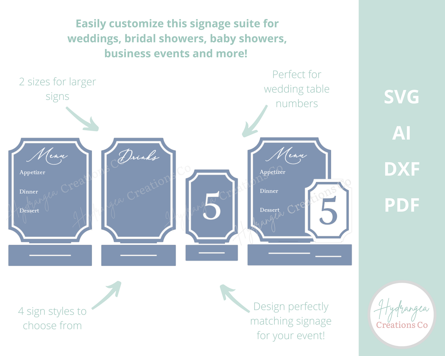 Event Sign Bundle | Laser Cut SVG File