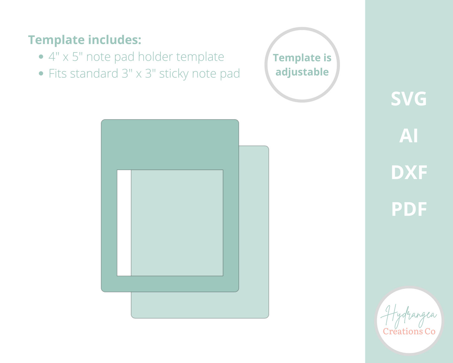 Sticky Note Holder Template | Laser Cut SVG File