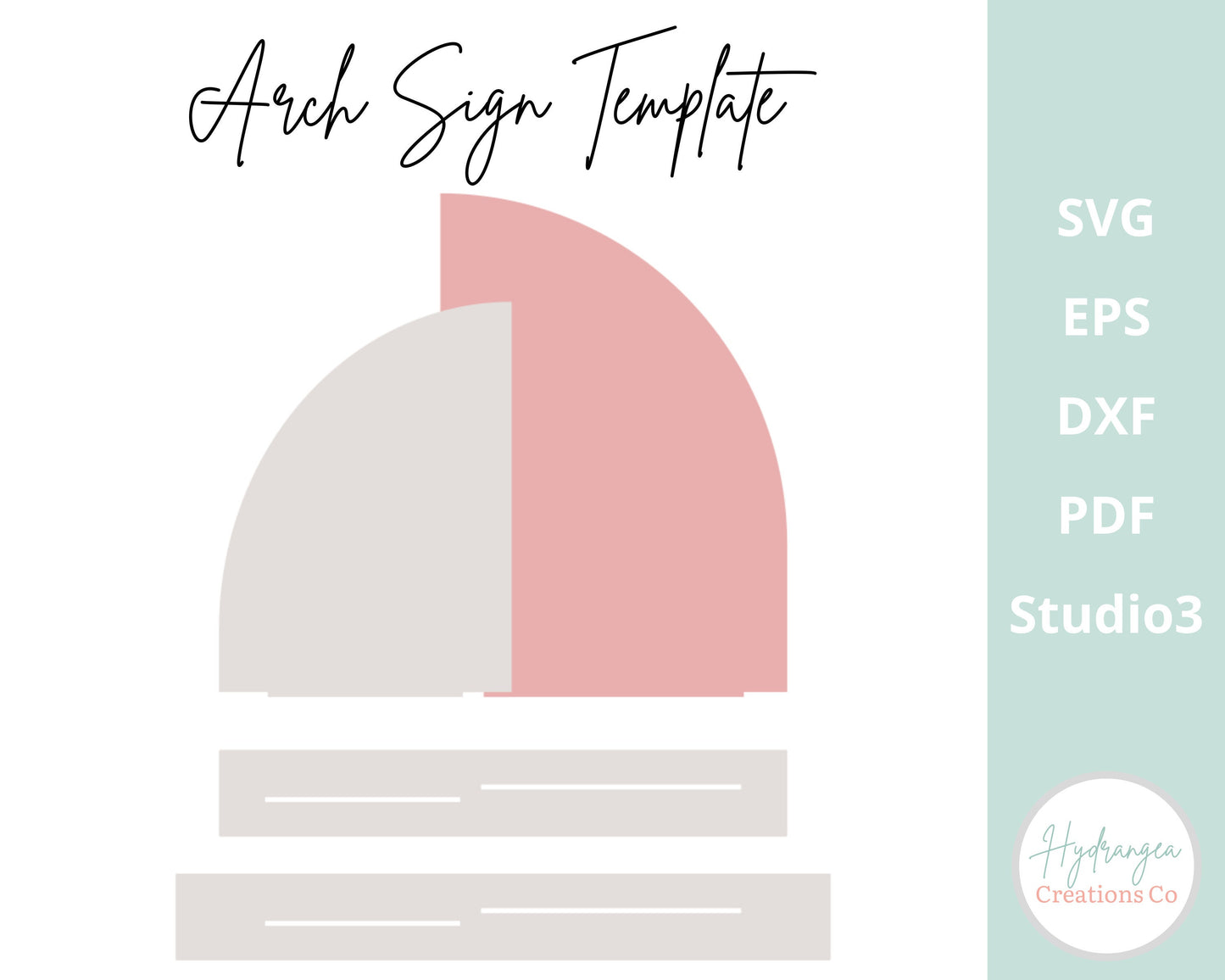 Signature Drink Sign SVG Acrylic Wedding Sign Template, Social Media Sign, Double Half Arch With Stand DXF Eps Pdf Glowforge Laser Cut File