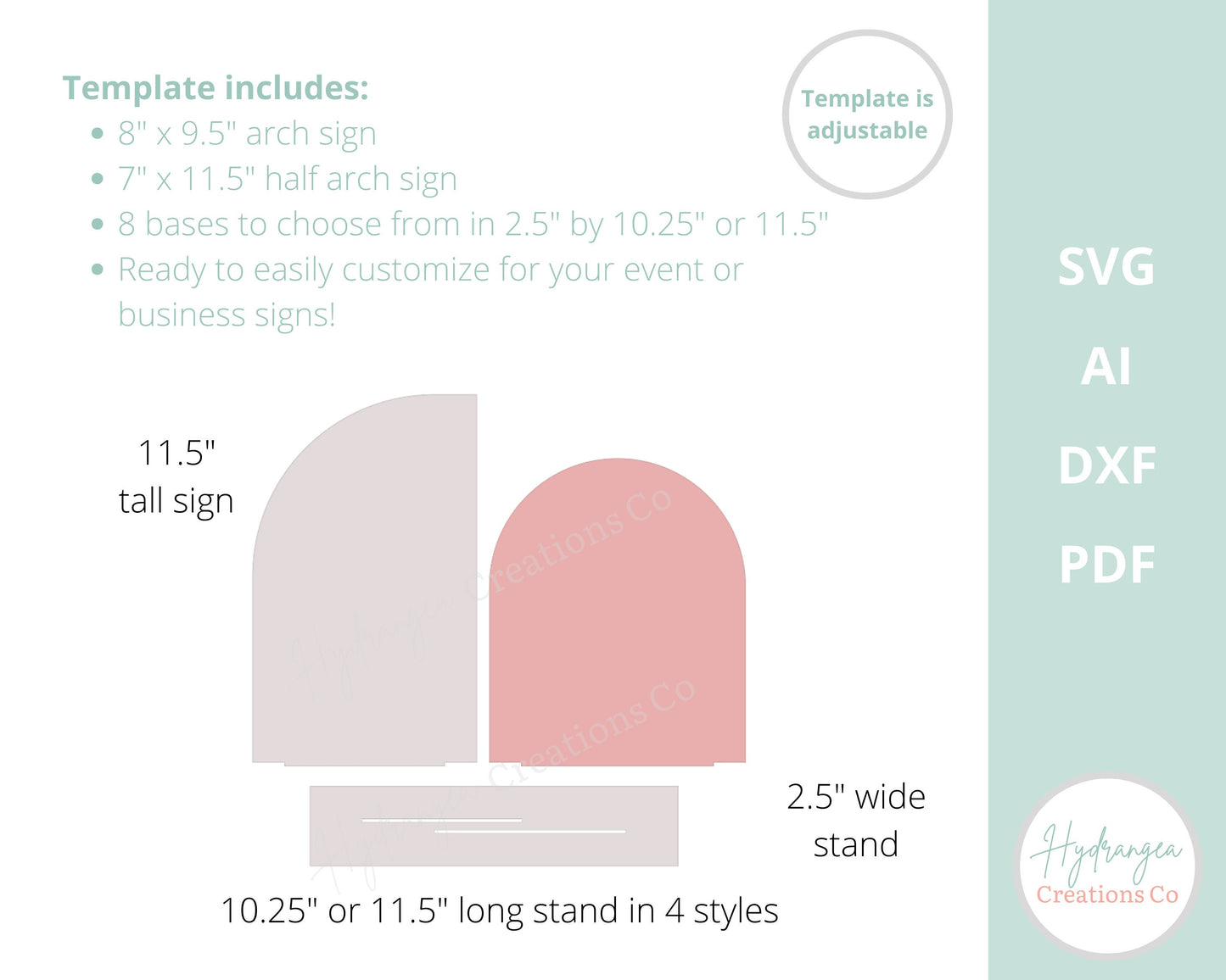 Arch Sign Template SVG Wedding Signage | Signature Drink Bar Menu | Social Media Sign | Half Arch | Bridal Shower QR Code | Laser Cut File