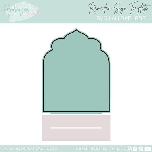 Ramadan Sign SVG Calendar Countdown Advent Template | Islamic Decor | Ramadan Gift | Ramadan Craft | Glowforge Laser Cut File