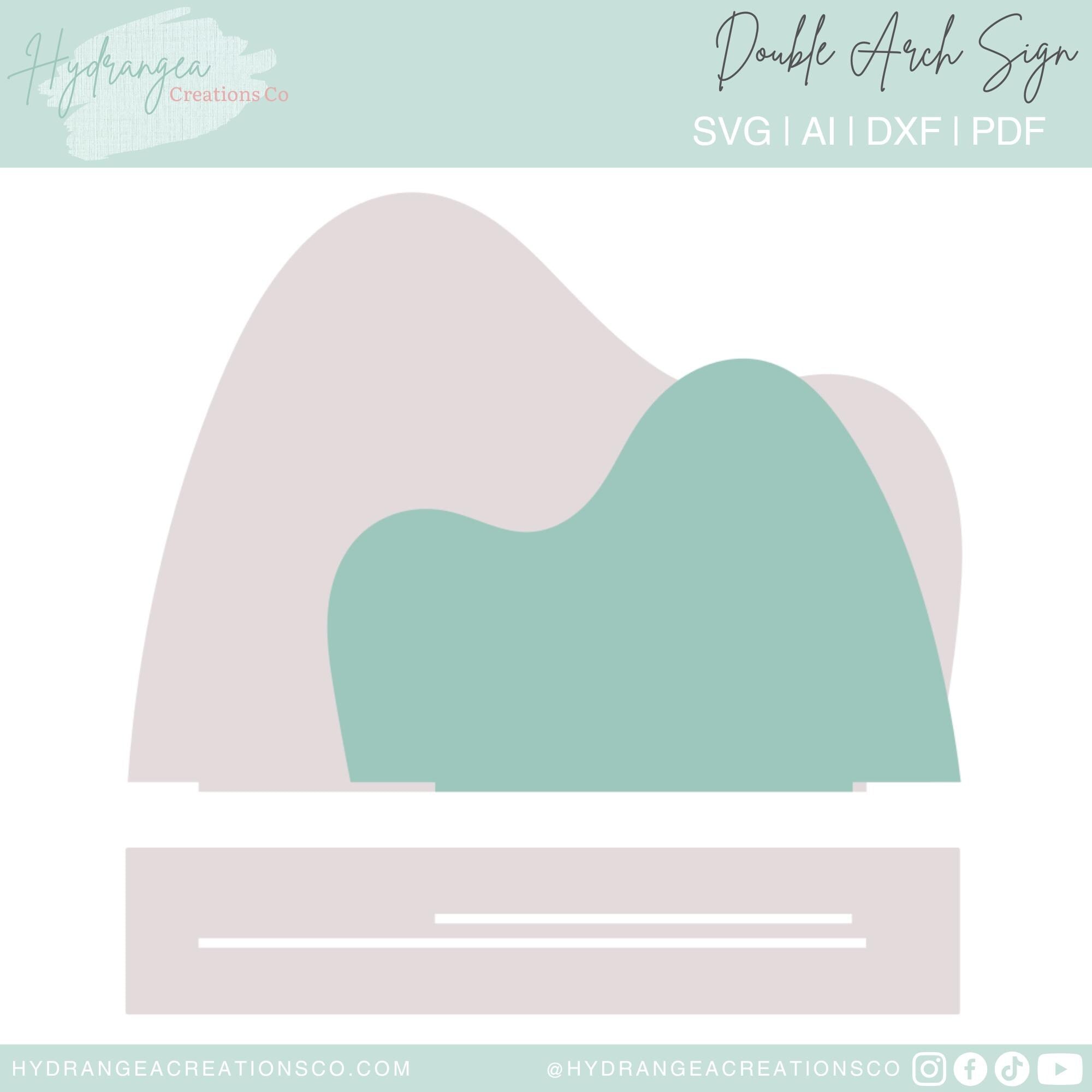 Double Wavy Sign | Laser Cut SVG File – Hydrangea Creations Co