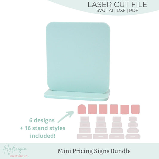 Pricing Signs Laser Cut File SVG | Food Labels Payment Method Craft Show Display | QR Code Instagram Social Media Station |