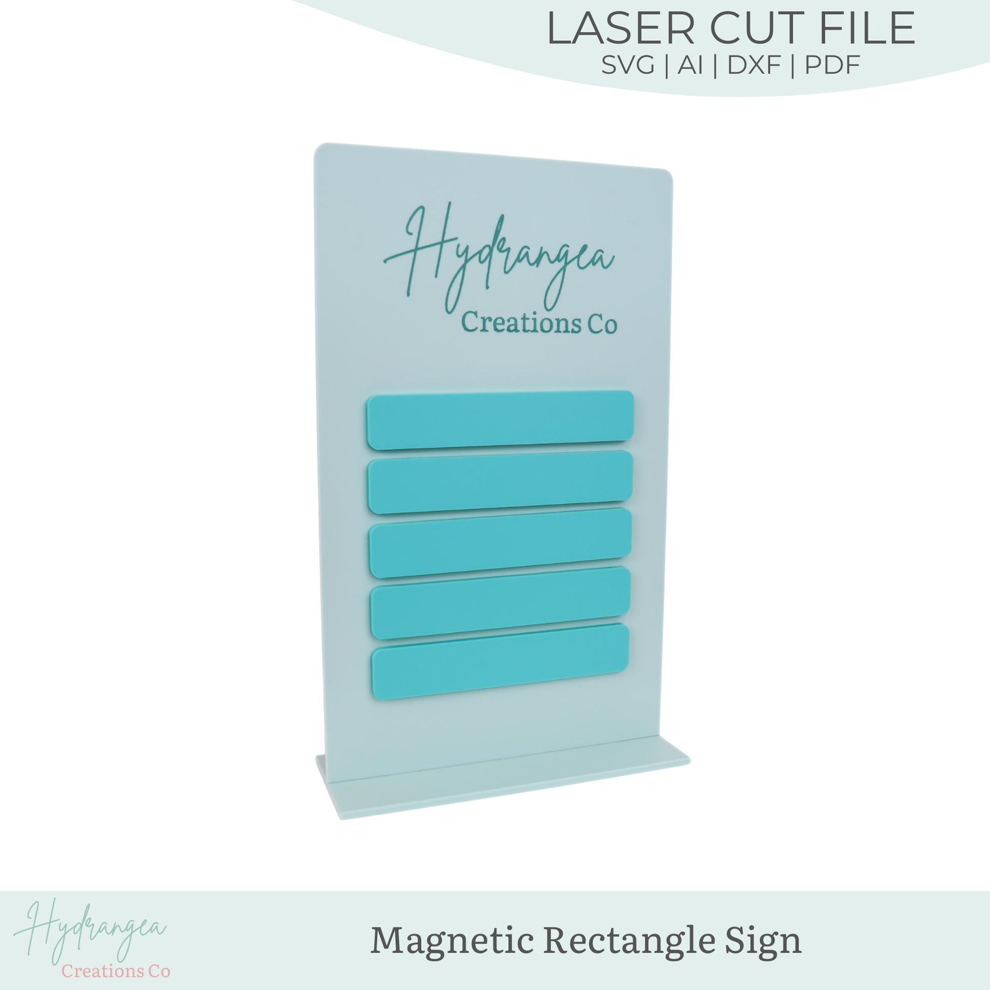 Magnetic Flavor Sign Interchangeable Laser File SVG | Market Craft Show Retail Display | Acrylic Product Price List Sign | Bar Menu