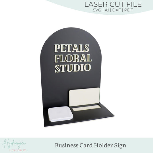 Arch Business Sign Vendor Event Display Square Reader Dock Laser File Market Craft Show Scan to Pay QR Code Social Media Payment Card Holder