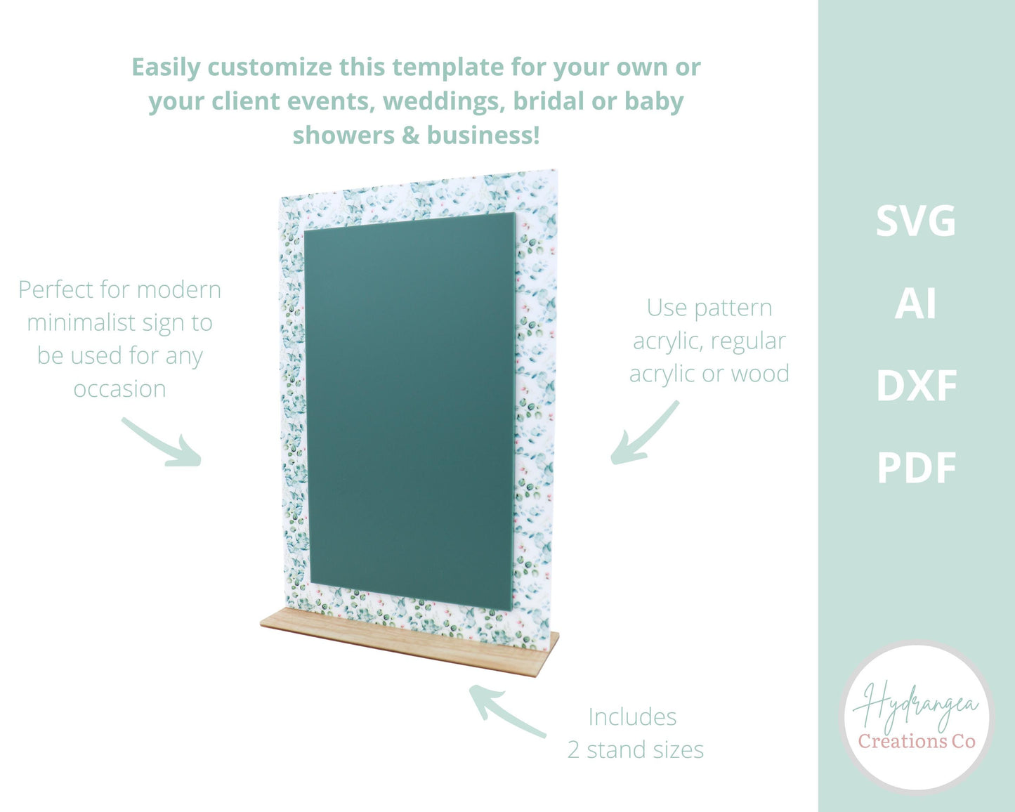 6x9 Layered Sign SVG Template Wedding Signage | Signature Drink or Party Favor Sign | Bridal or Baby Shower Signage | Laser Cut File