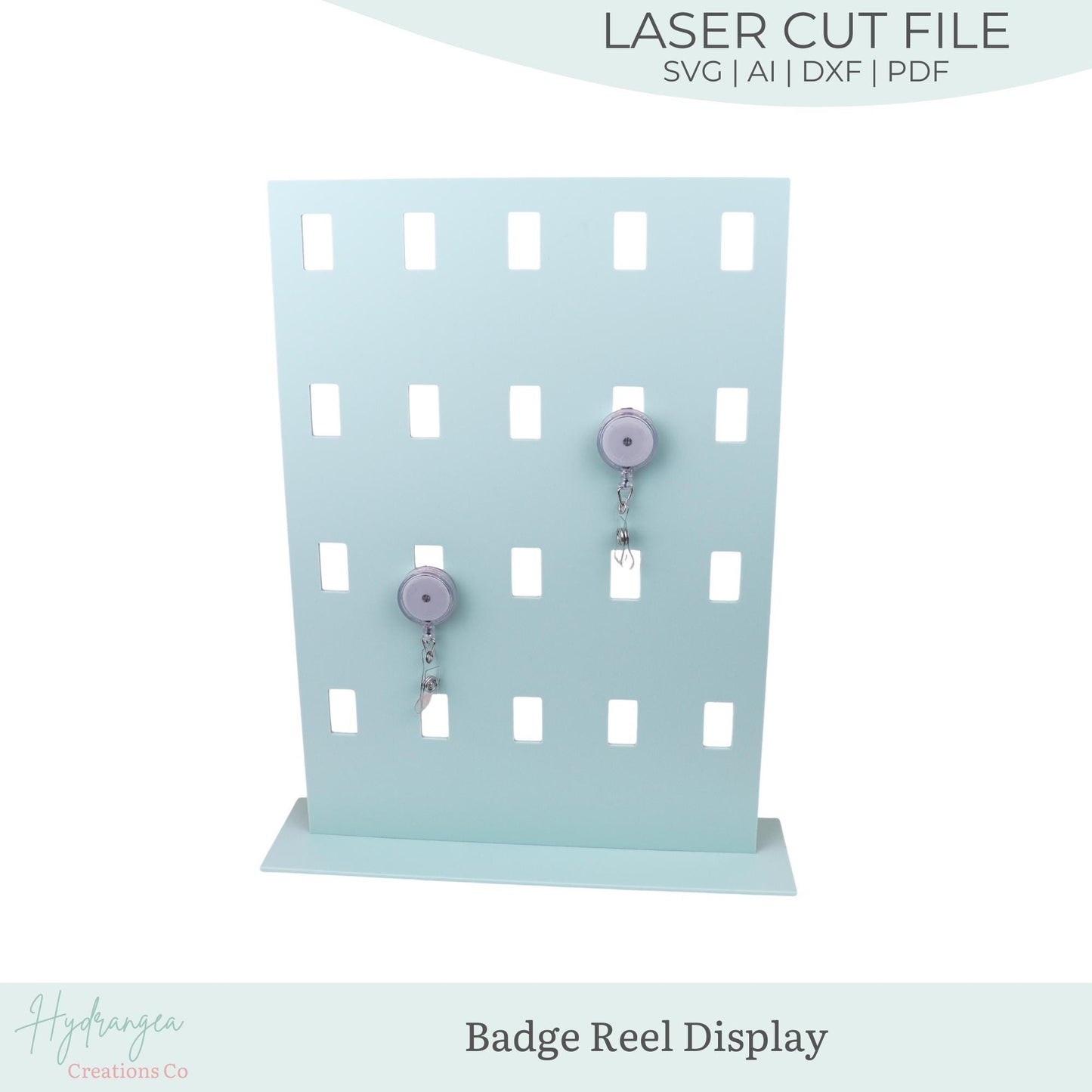 Badge Reel Display SVG Sign Template | Conference Badge Sign | Event Display Sign | Laser Cut File