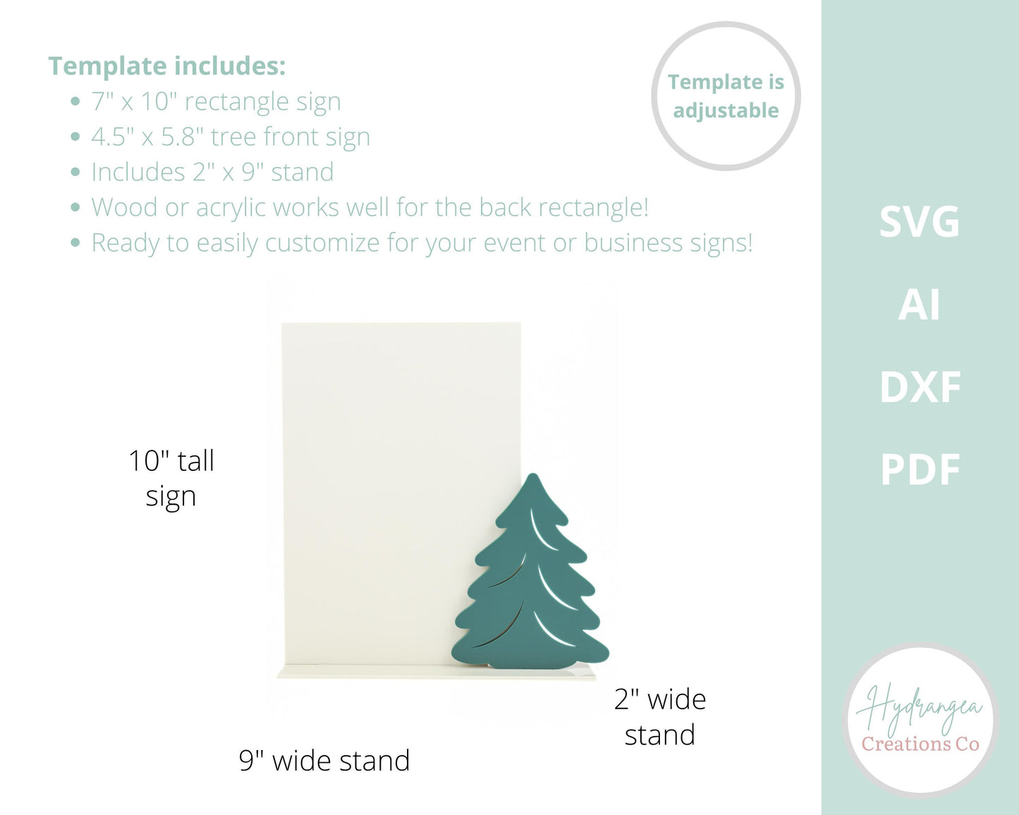 Christmas Tree Sign Template SVG Signage | Signature Drink Sign | Social Media Sign | Party QR Code | Holiday Sign | Laser Cut File
