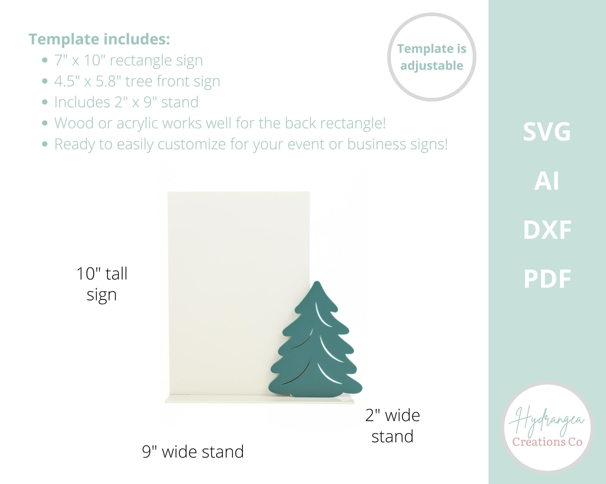 Christmas Tree Sign Template SVG Signage | Signature Drink Sign | Social Media Sign | Party QR Code | Holiday Sign | Laser Cut File