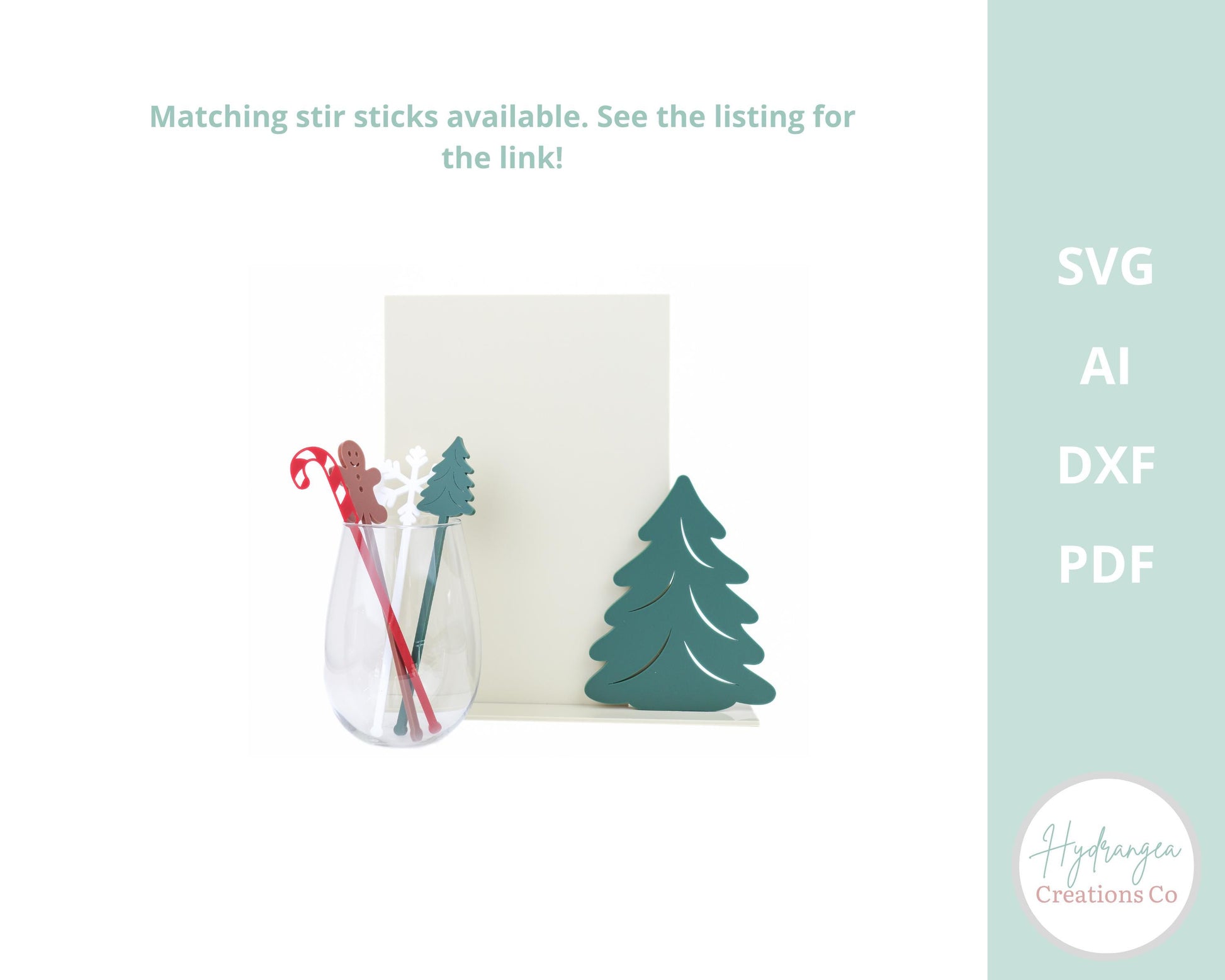 Christmas Tree Sign Template SVG Signage | Signature Drink Sign | Social Media Sign | Party QR Code | Holiday Sign | Laser Cut File