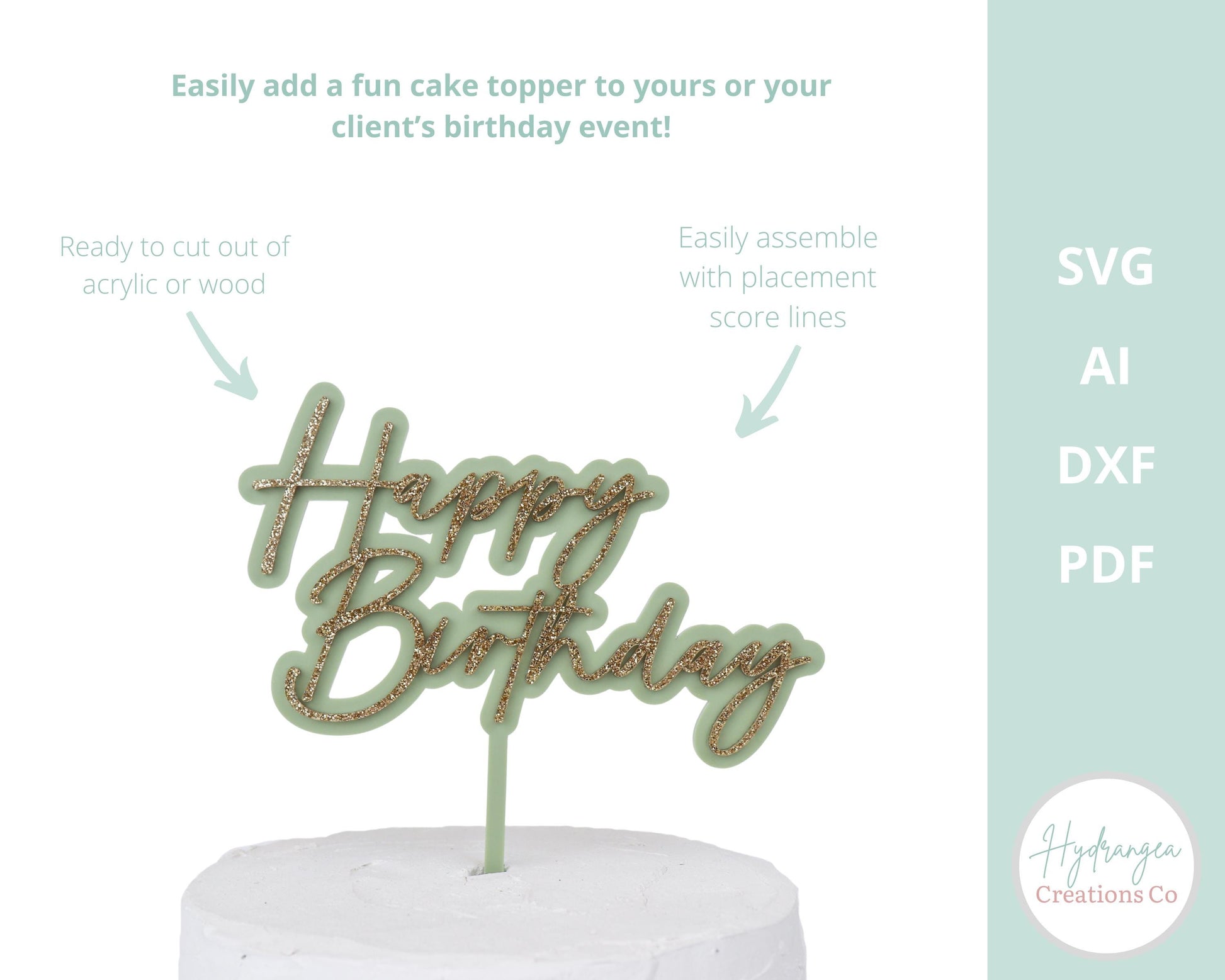 Berry First Birthday Cake Topper SVG Laser Cut File | Strawberry Sweet Theme Birthday Party | Event Decor Laser File | Glowforge SVG Files