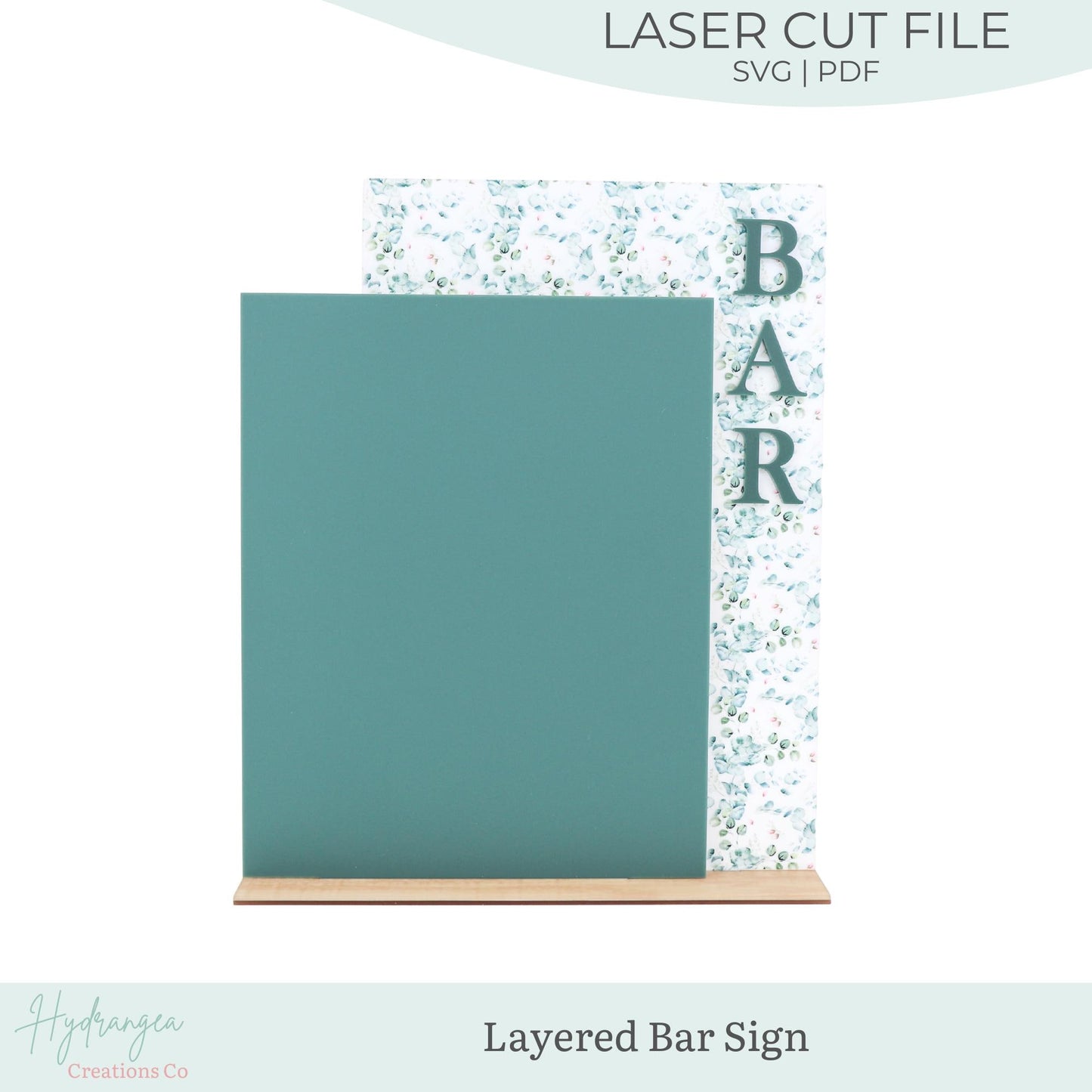 6x9 Layered Sign SVG Template Wedding Signage | Signature Drink or Party Favor Sign | Bridal or Baby Shower Signage | Laser Cut File