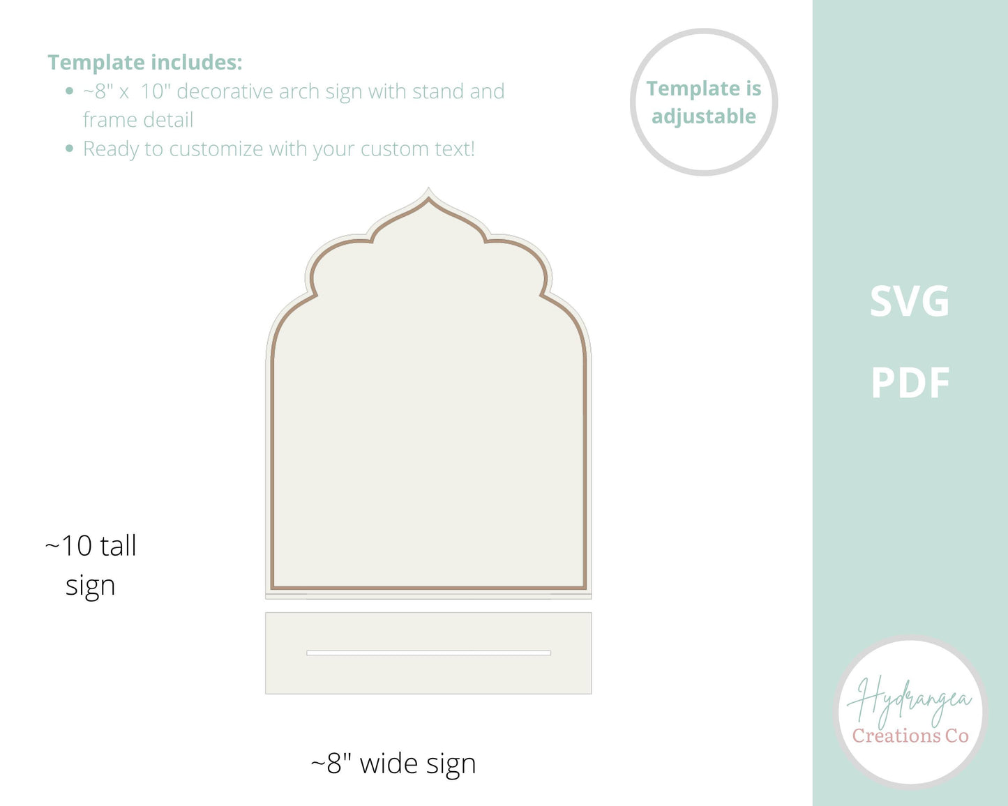 Ramadan Sign with Stand SVG | Framed Decorative Sign | Glowforge Laser Cut File | Event Table Template | Menu Sign