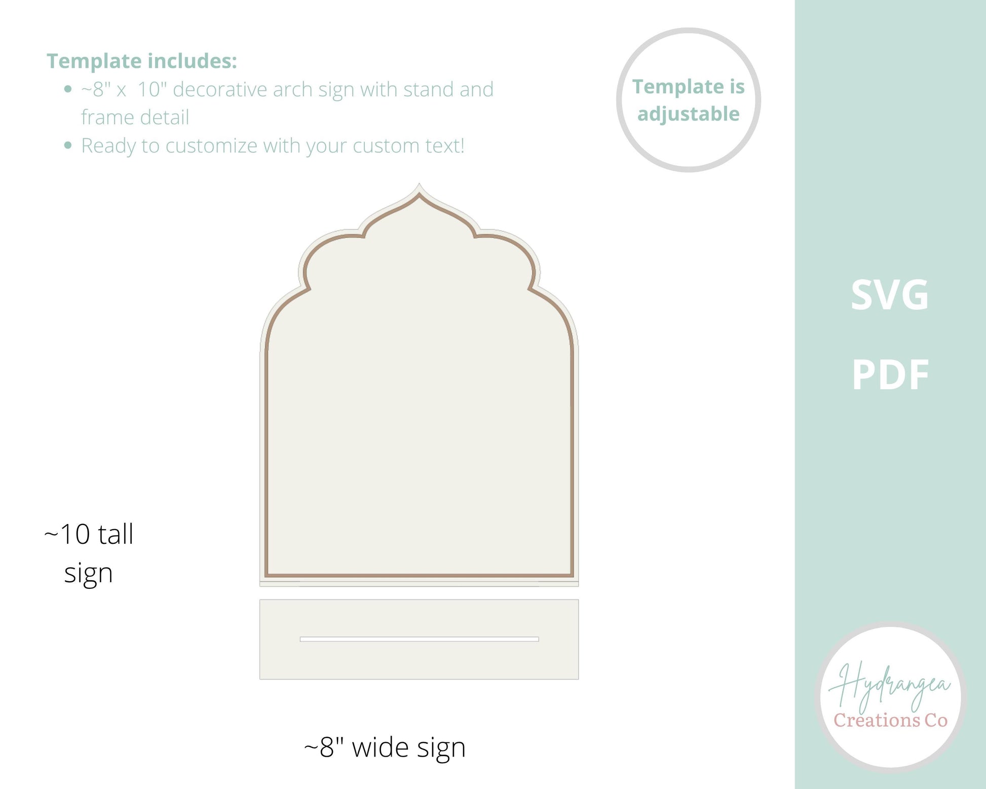 Ramadan Sign with Stand SVG | Framed Decorative Sign | Glowforge Laser Cut File | Event Table Template | Menu Sign