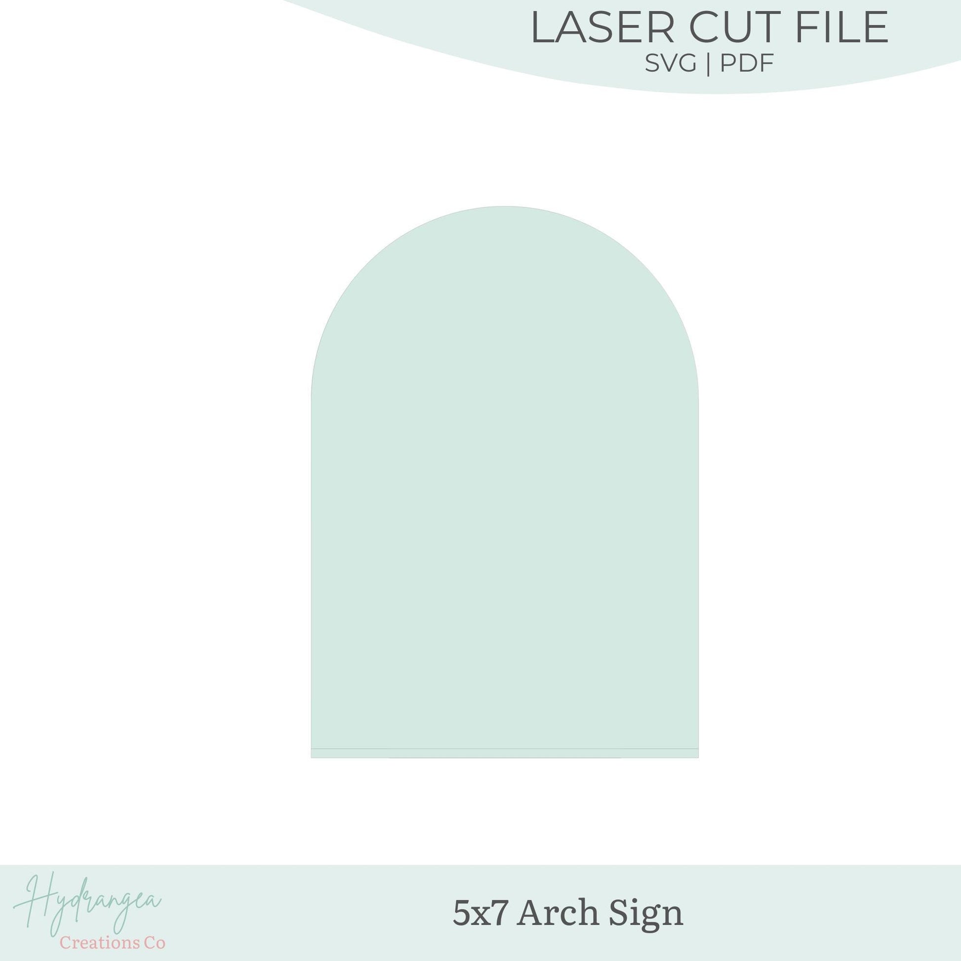 5x7 Arch Sign with Stand Laser Cut SVG File Template | Bar Menu Signature Drink Tabletop Sign | QR Code Payment Social Media Signage
