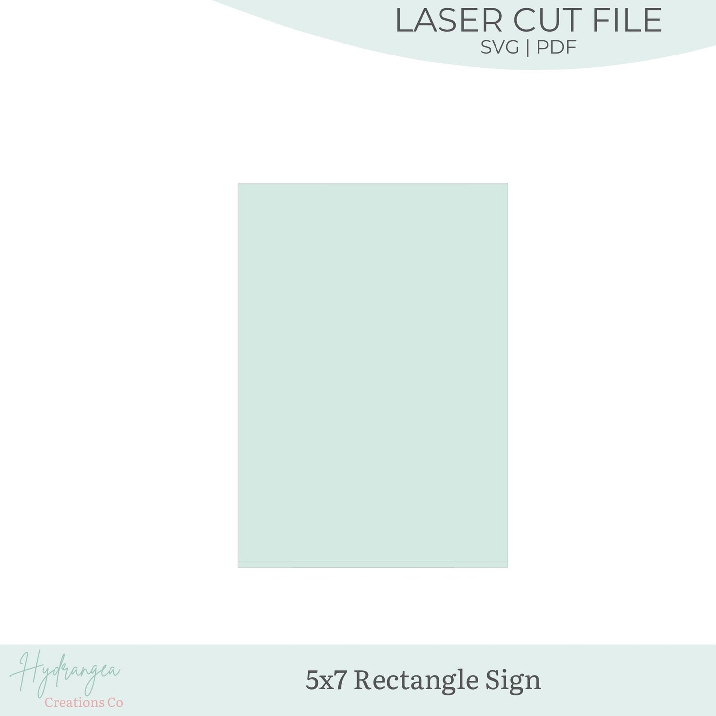 5x7 Rectangle Sign with Stand Laser Cut SVG File Template | Bar Menu Signature Drink Tabletop Sign | QR Code Payment Social Media Signage