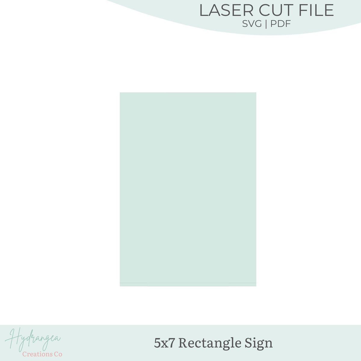 5x7 Rectangle Sign with Stand Laser Cut SVG File Template | Bar Menu Signature Drink Tabletop Sign | QR Code Payment Social Media Signage