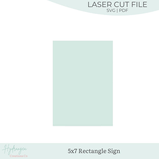 5x7 Rectangle Sign with Stand Laser Cut SVG File Template | Bar Menu Signature Drink Tabletop Sign | QR Code Payment Social Media Signage