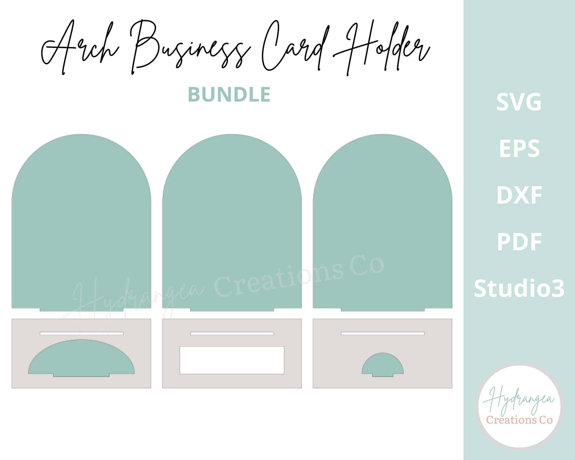 Arch Business Card Holder Bundle Laser File | Market Craft Show Retail Display | Scan to Pay QR Code Social Media Payment | Gift Card Stand