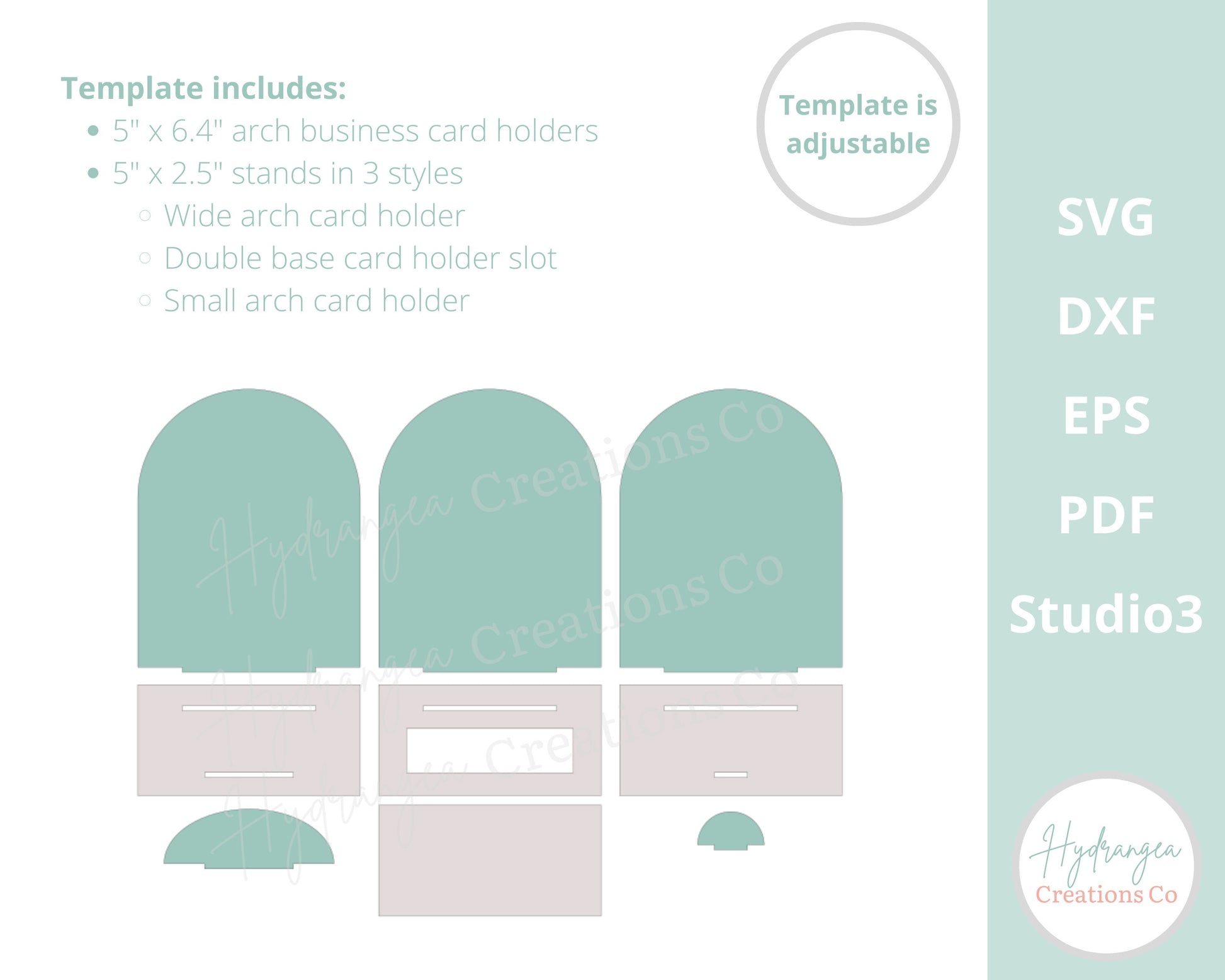 Arch Business Card Holder Bundle Laser File | Market Craft Show Retail Display | Scan to Pay QR Code Social Media Payment | Gift Card Stand