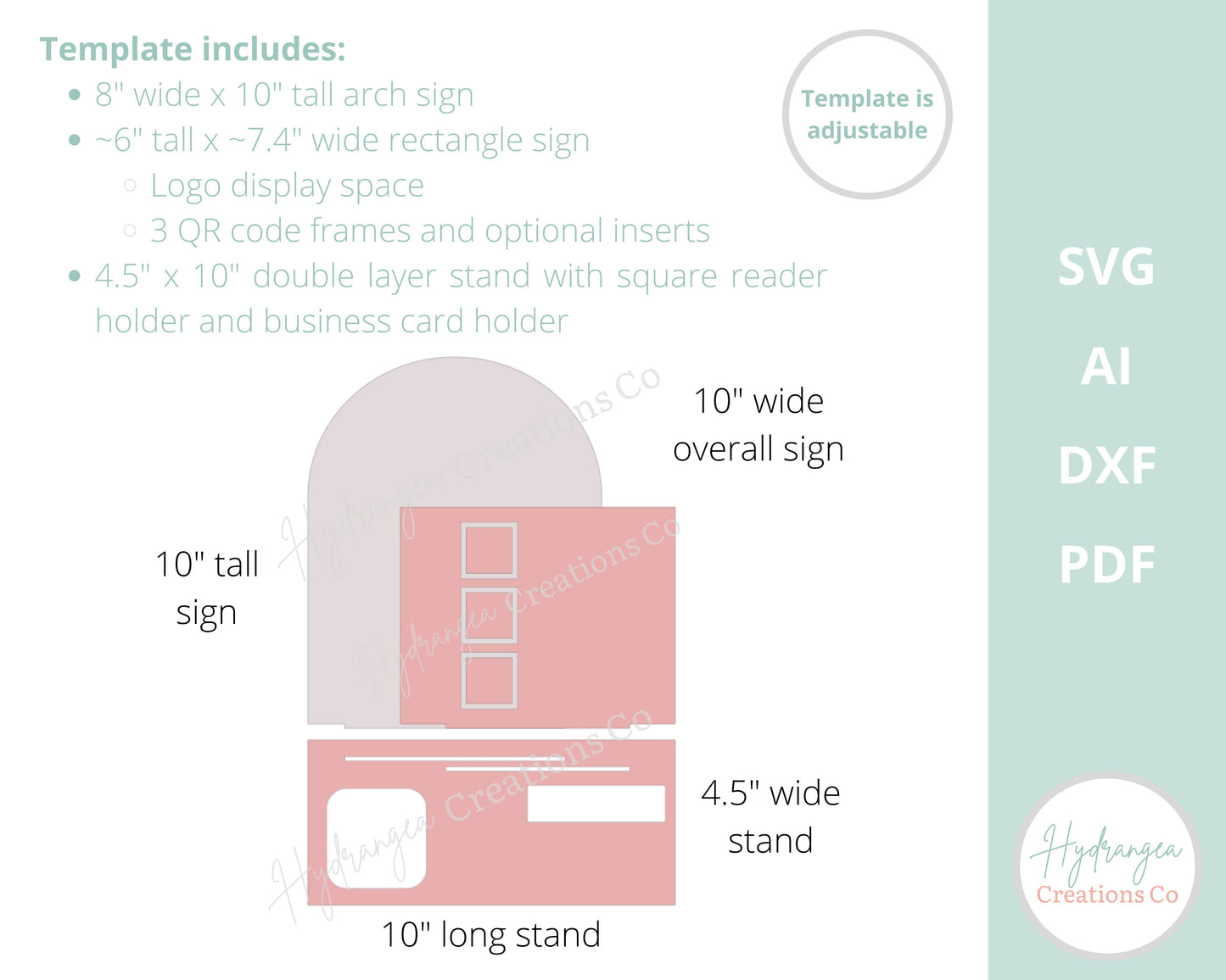 QR Code Square Reader Acrylic Laser File | Social Media Payment Scan to Pay Sign | Business Card Holder Station | Market Craft Show Display